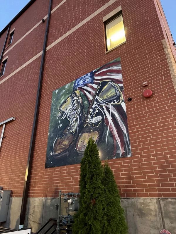 DeKalb Veterans Memorial Mural. Click for full size. DeKalb Veterans Memorial Mural image. Click for full size.