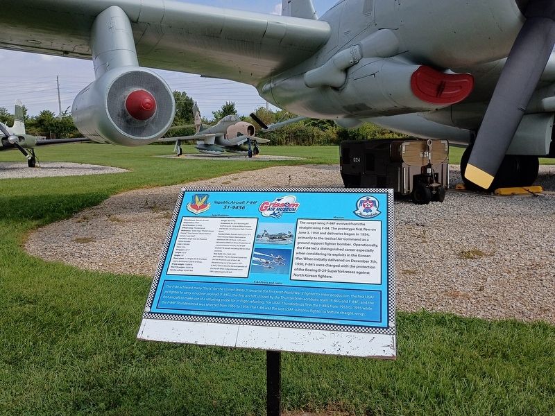 Republic Aircraft F-84F Marker. Click for full size. Republic Aircraft F-84F Marker image. Click for full size.