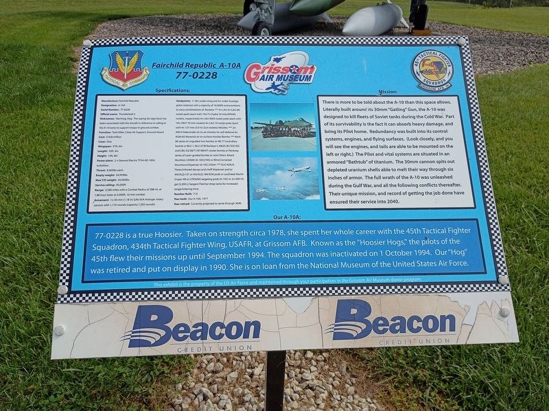 Fairchild Republic A-10A Marker. Click for full size. Fairchild Republic A-10A Marker image. Click for full size.