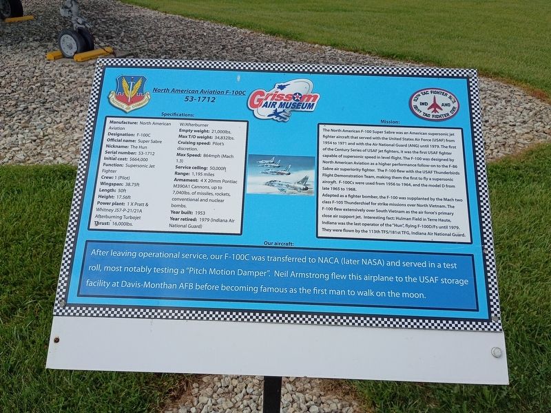 North American Aviation F-100C Marker. Click for full size. North American Aviation F-100C Marker image. Click for full size.