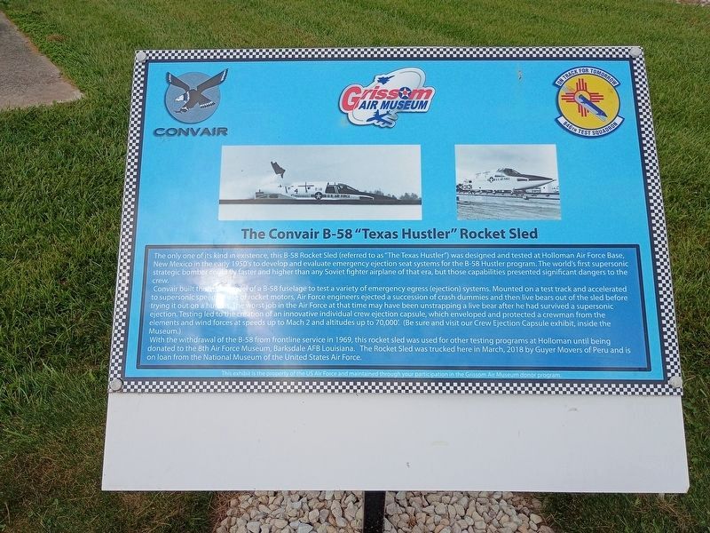 Convair B-58 Rocket Sled Marker. Click for full size. Convair B-58 Rocket Sled Marker image. Click for full size.
