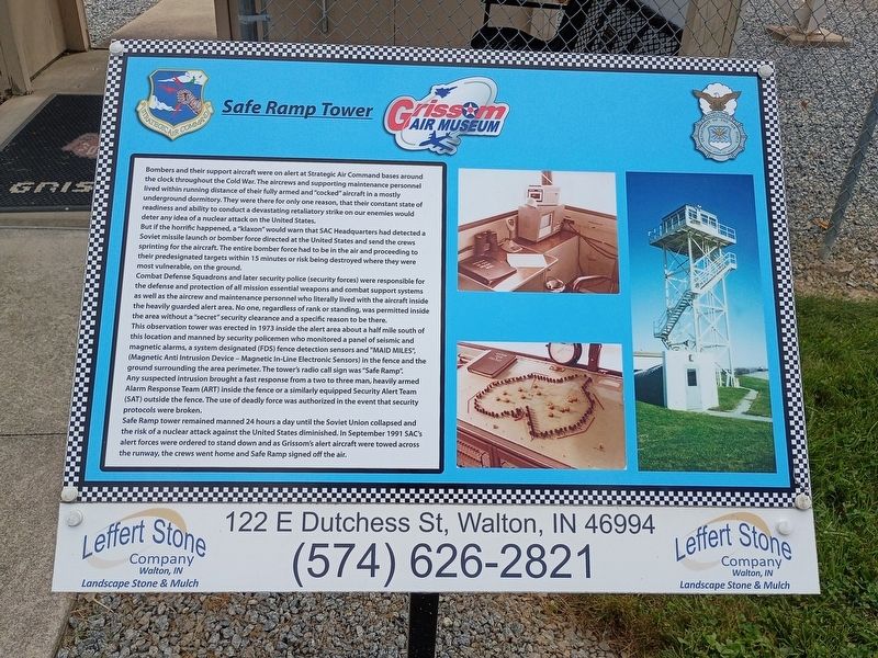 Safe Ramp Tower Marker image. Click for full size.