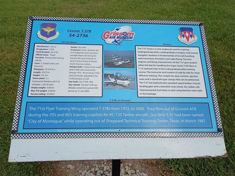 Cessna T-37B Marker. Click for full size. Cessna T-37B Marker image. Click for full size.