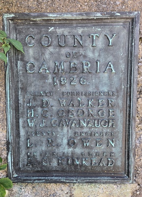 County of Somerset / County of Cambria Marker. Click for full size. County of Somerset / County of Cambria Marker image. Click for full size.