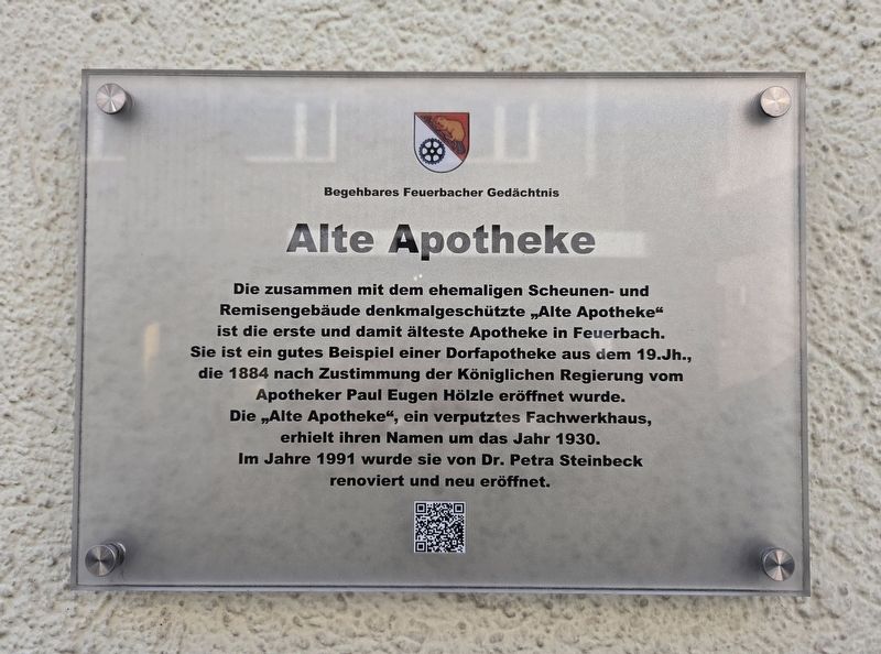 Alte Apotheke / Old Pharmacy Marker. Click for full size. Alte Apotheke / Old Pharmacy Marker image. Click for full size.
