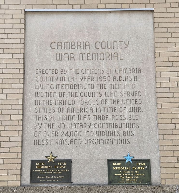 Cambria County War Memorial. Click for full size. Cambria County War Memorial image. Click for full size.
