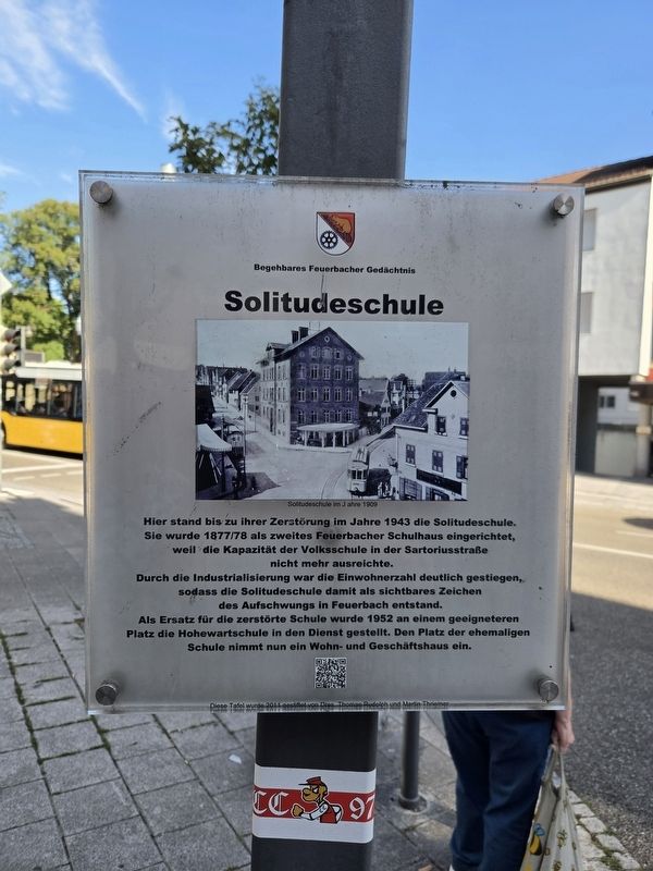 Solitudeschule / Solitude School Marker. Click for full size. Solitudeschule / Solitude School Marker image. Click for full size.