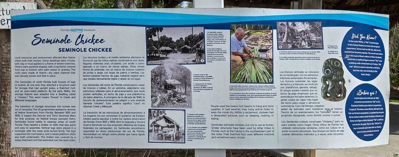 Seminole Chickee Marker image. Click for full size.