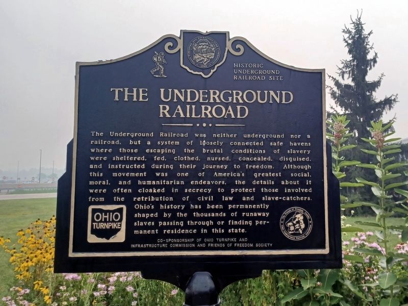 The Underground Railroad Marker (side 1). Click for full size. The Underground Railroad Marker (side 1) image. Click for full size.