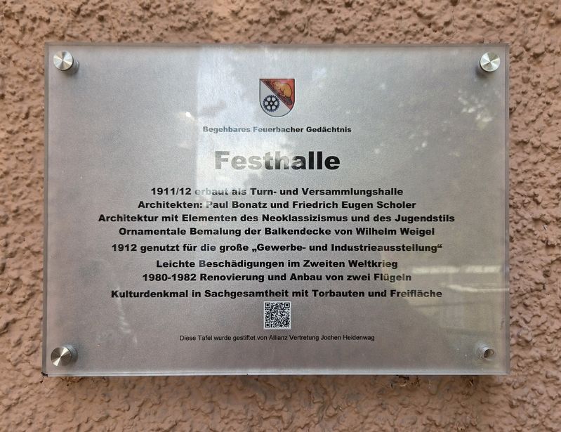 Festhalle / Festival Hall Marker. Click for full size. Festhalle / Festival Hall Marker image. Click for full size.