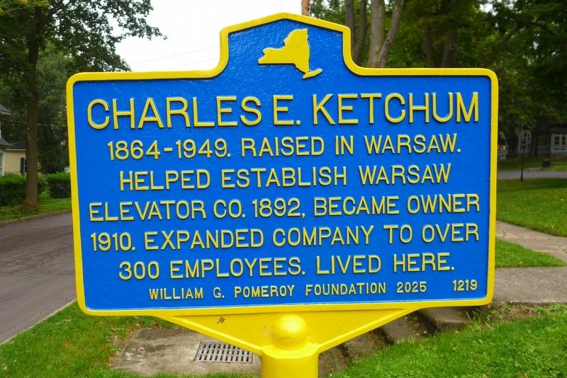 Charles E. Ketchum Marker. Click for full size. Charles E. Ketchum Marker image. Click for full size.