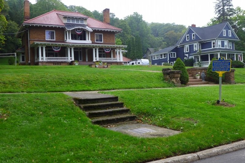 Charles E. Ketchum Marker and house. Click for full size. Charles E. Ketchum Marker and house image. Click for full size.
