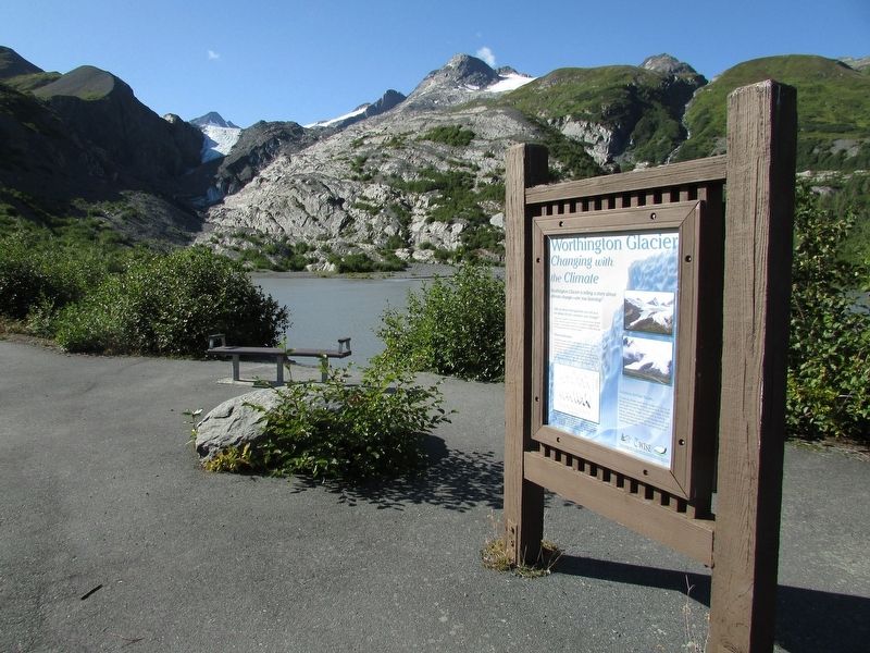 Worthington Glacier Changing with the Climate Marker. Click for full size. Worthington Glacier Changing with the Climate Marker image. Click for full size.