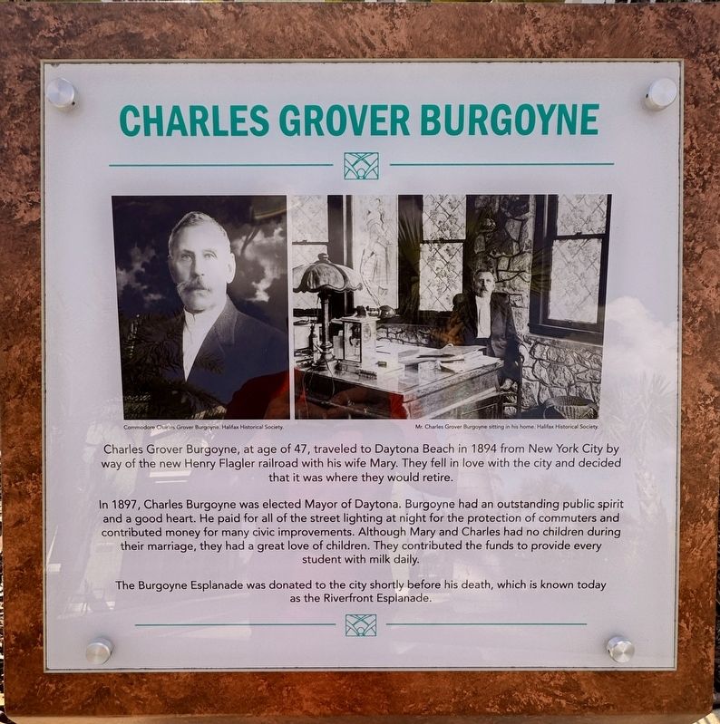 Charles Grover Burgoyne Marker. Click for full size. Charles Grover Burgoyne Marker image. Click for full size.