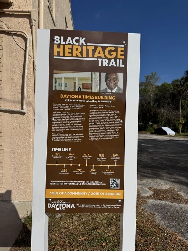 Daytona Times Building Marker. Click for full size. Daytona Times Building Marker image. Click for full size.