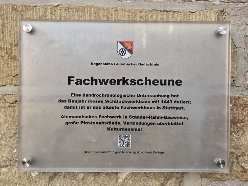 Fachwerkscheune / Half-Timbered Barn Marker. Click for full size. Fachwerkscheune / Half-Timbered Barn Marker image. Click for full size.