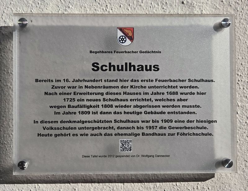 Schulhaus / Schoolhouse Marker. Click for full size. Schulhaus / Schoolhouse Marker image. Click for full size.