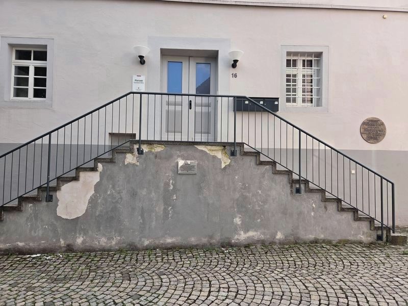 Pfarrhaus / Rectory Marker (under stairs). Click for full size. Pfarrhaus / Rectory Marker (under stairs) image. Click for full size.