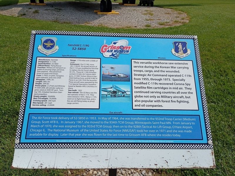 Fairchild C-119G Marker. Click for full size. Fairchild C-119G Marker image. Click for full size.