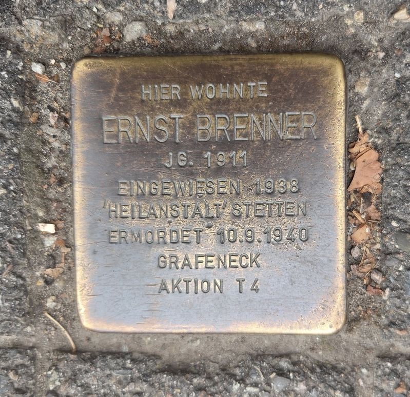 Ernst Brenner Marker. Click for full size. Ernst Brenner Marker image. Click for full size.