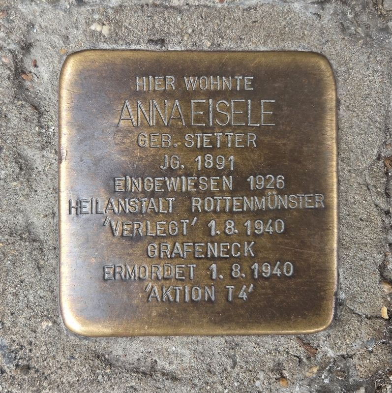 Anna Eisele Marker. Click for full size. Anna Eisele Marker image. Click for full size.