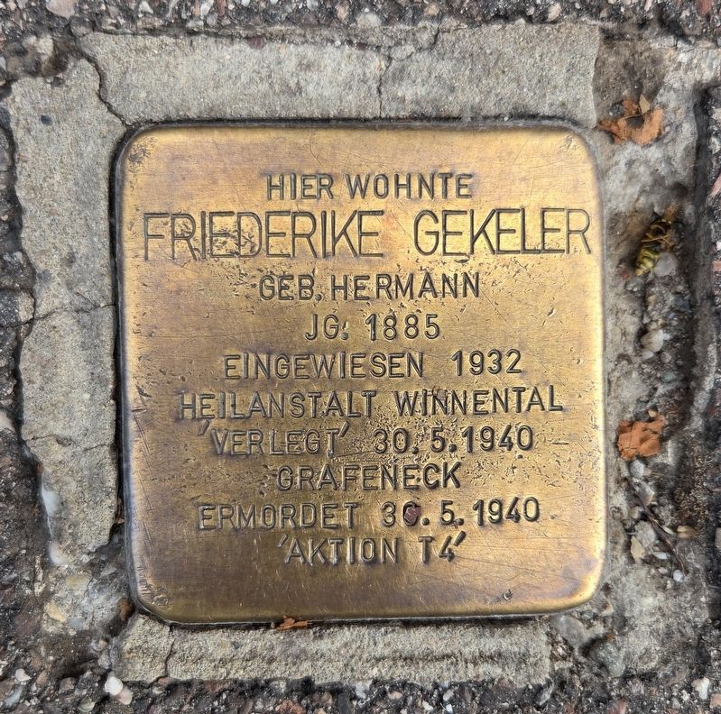 Friederike Gekeler Marker. Click for full size. Friederike Gekeler Marker image. Click for full size.