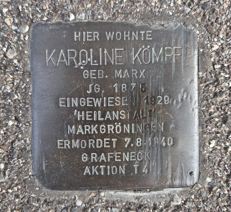 Karoline Kömpf Marker. Click for full size. Karoline Kömpf Marker image. Click for full size.