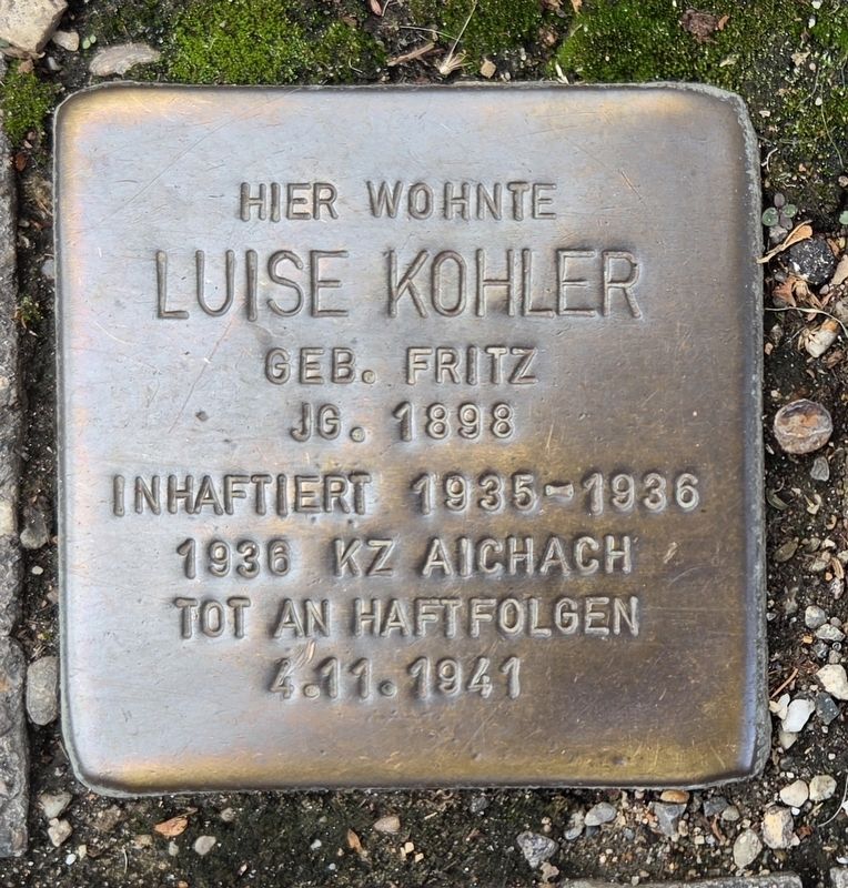 Luise Kohler Marker. Click for full size. Luise Kohler Marker image. Click for full size.
