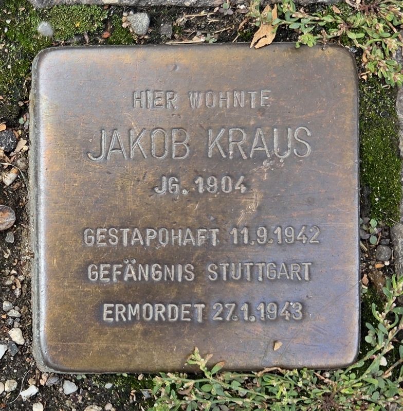 Jakob Kraus Marker. Click for full size. Jakob Kraus Marker image. Click for full size.