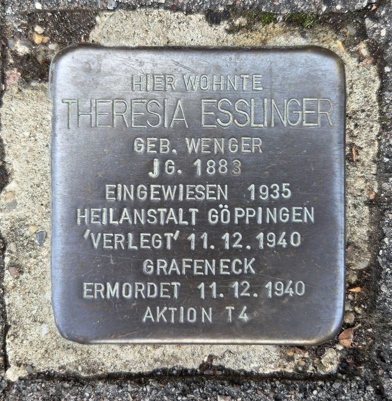 Theresia Esslinger Marker. Click for full size. Theresia Esslinger Marker image. Click for full size.