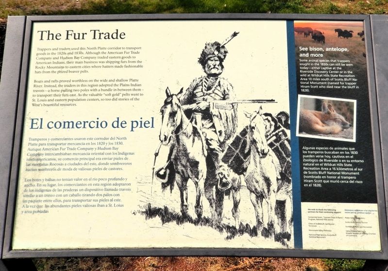 The Fur Trade/El comercio de piel Marker. Click for full size. The Fur Trade/El comercio de piel Marker image. Click for full size.