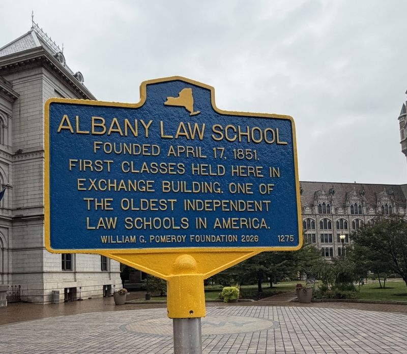 Albany Law School Marker. Click for full size. Albany Law School Marker image. Click for full size.