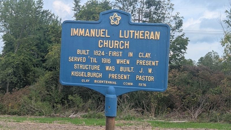 Immanuel Lutheran church Marker. Click for full size. Immanuel Lutheran church Marker image. Click for full size.
