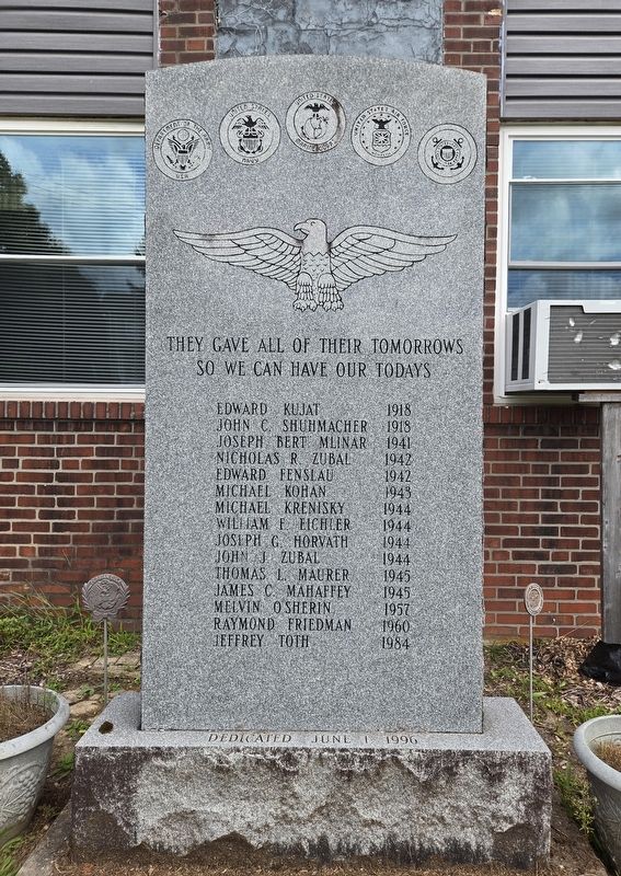 Brownstown Veterans Memorial. Click for full size. Brownstown Veterans Memorial image. Click for full size.