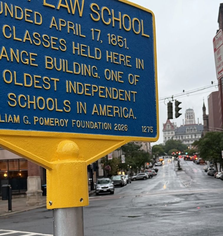 Albany Law School Marker. Click for full size. Albany Law School Marker image. Click for full size.
