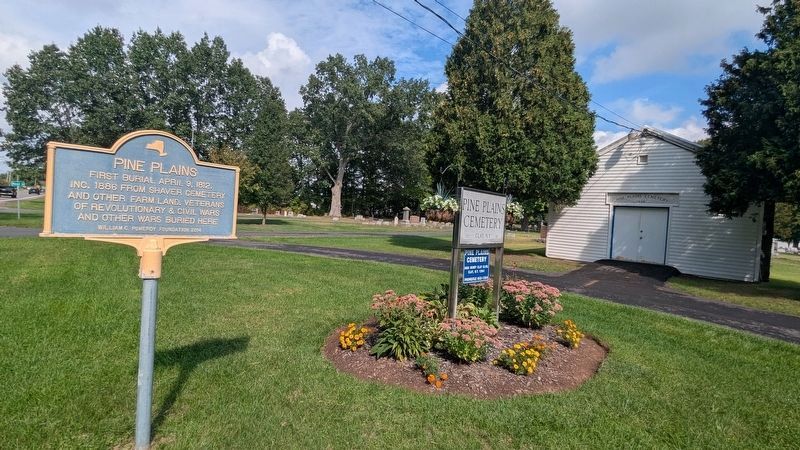 Pine Plains Marker wide view. Click for full size. Pine Plains Marker wide view image. Click for full size.