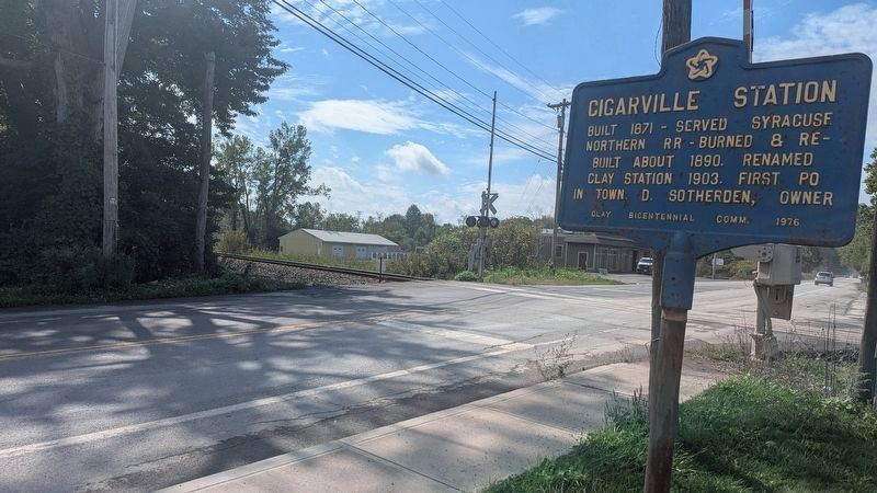 Cigarville Station Marker wide view. Click for full size. Cigarville Station Marker wide view image. Click for full size.