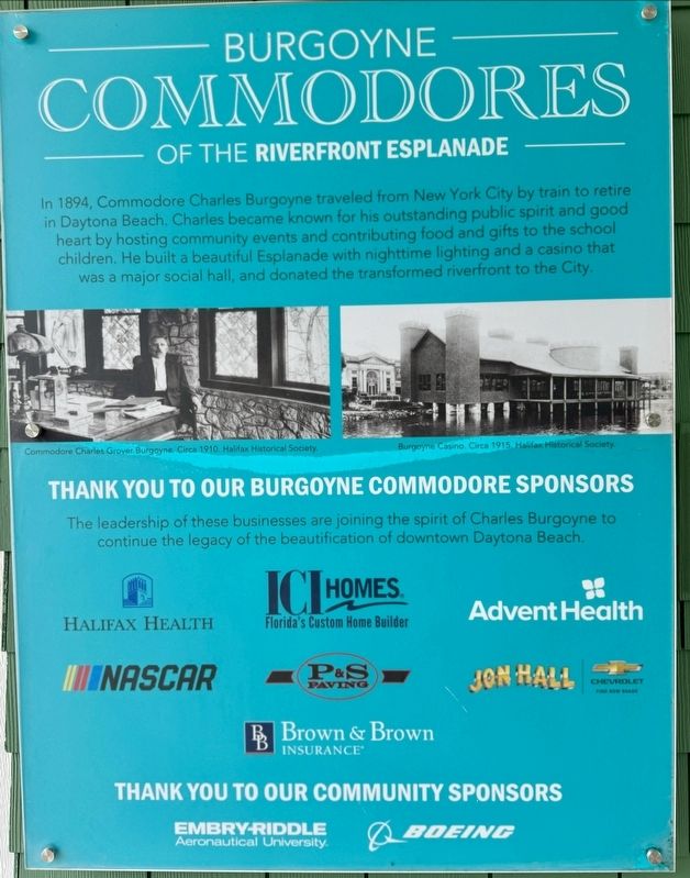 Burgoyne Commodores Marker image. Click for full size.