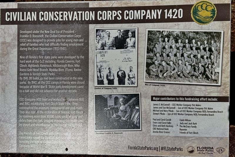 Civilian Conservation Corps Company 1420 Marker. Click for full size. Civilian Conservation Corps Company 1420 Marker image. Click for full size.