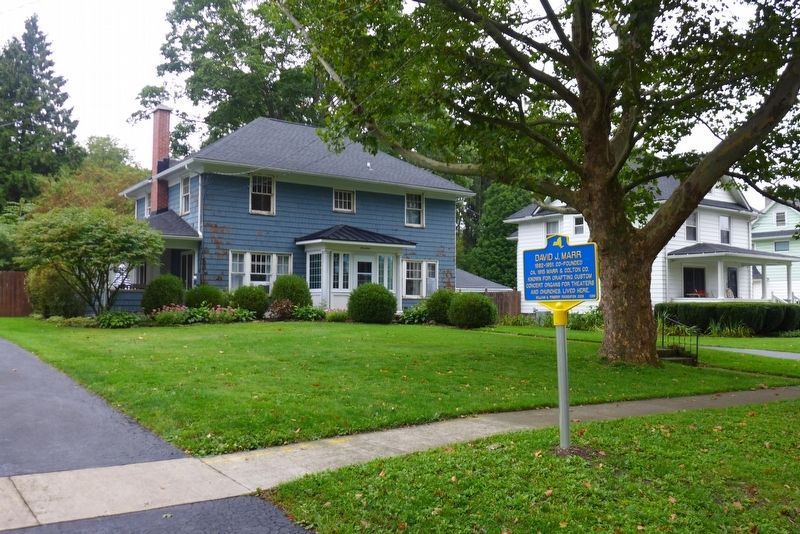 David J. Marr Marker and house. Click for full size. David J. Marr Marker and house image. Click for full size.