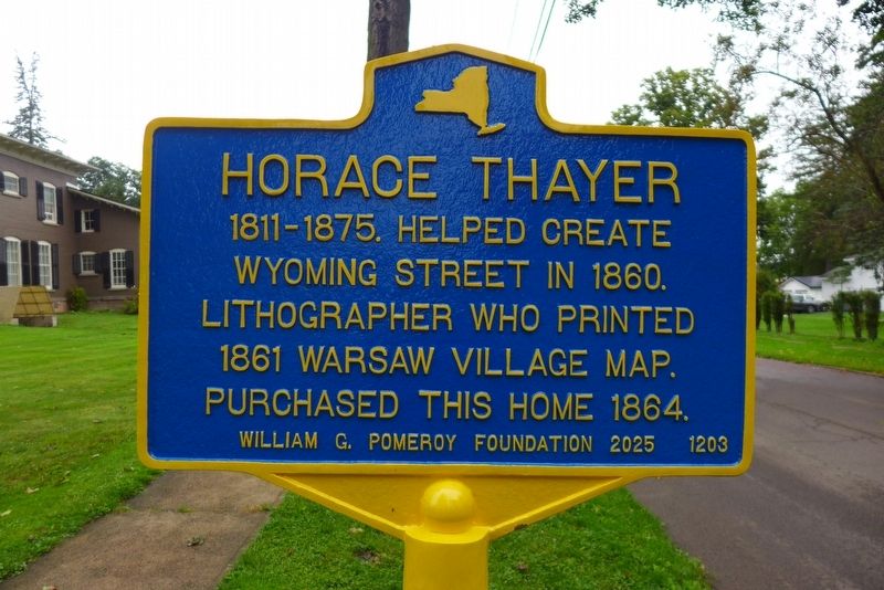 Horace Thayer Marker. Click for full size. Horace Thayer Marker image. Click for full size.