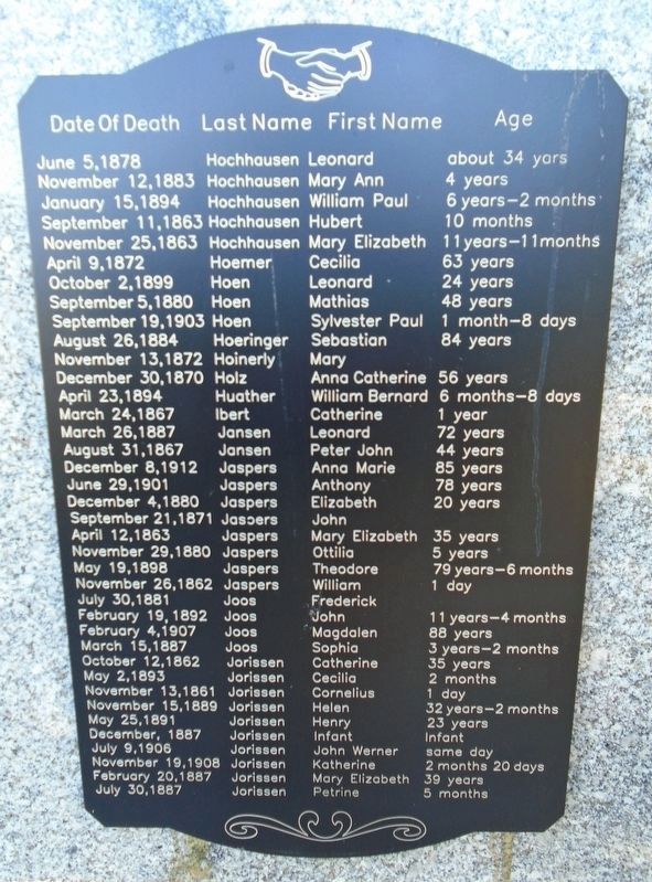 St. Bernard Catholic Church Cemetery Deceased Marker 4. Click for full size. St. Bernard Catholic Church Cemetery Deceased Marker 4 image. Click for full size.