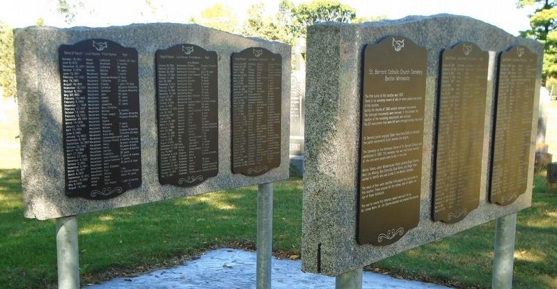 St. Bernard Catholic Church Cemetery Deceased Markers. Click for full size. St. Bernard Catholic Church Cemetery Deceased Markers image. Click for full size.