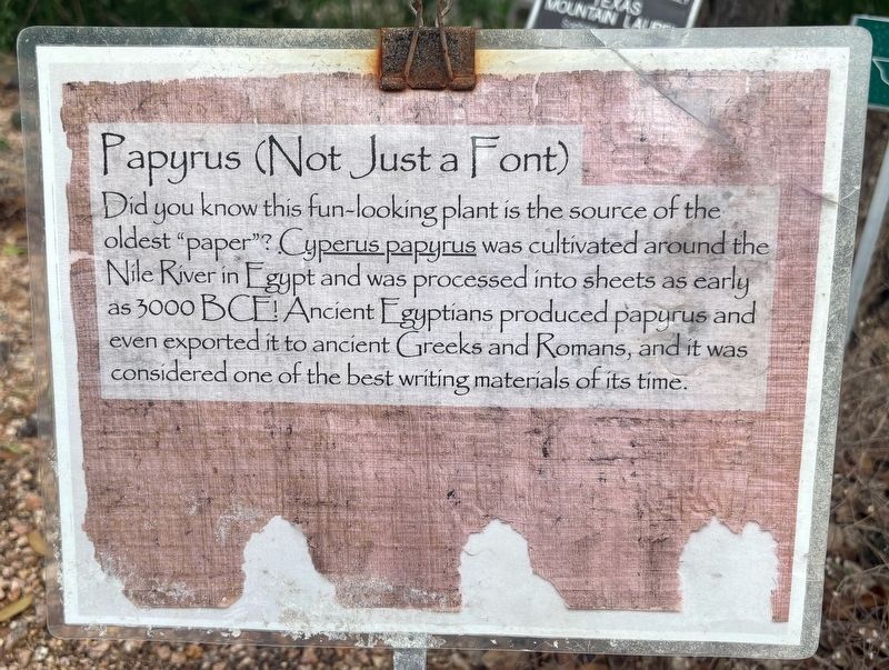 Papyrus (Not Just a Font) Marker. Click for full size. Papyrus (Not Just a Font) Marker image. Click for full size.