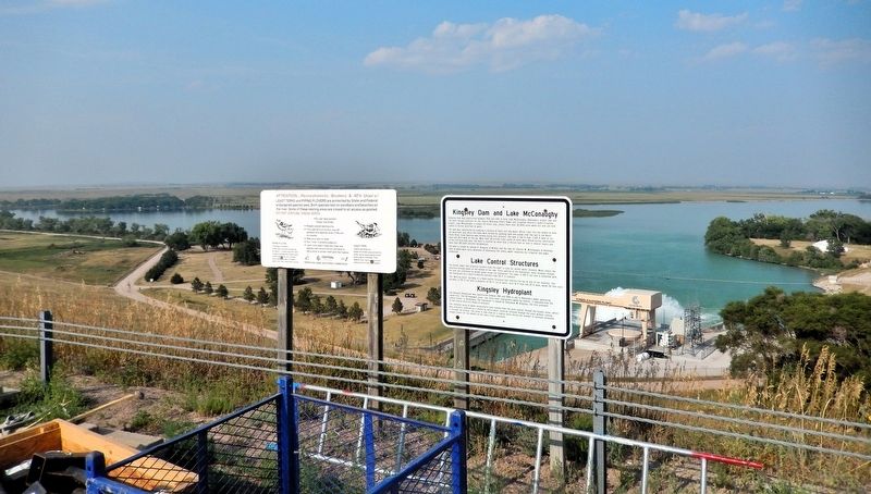 Kingsley Dam and Lake McConaughy / Lake Control Structures / Kingsley Hydroplant Marker image. Click for full size.