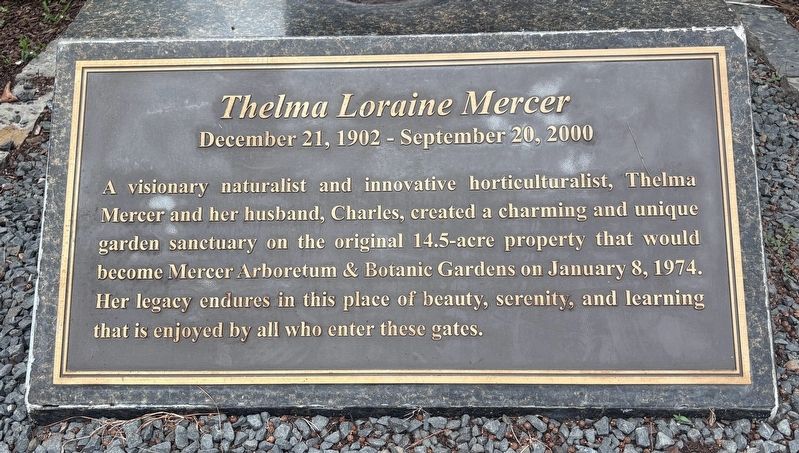 Thelma Loraine Mercer Marker. Click for full size. Thelma Loraine Mercer Marker image. Click for full size.