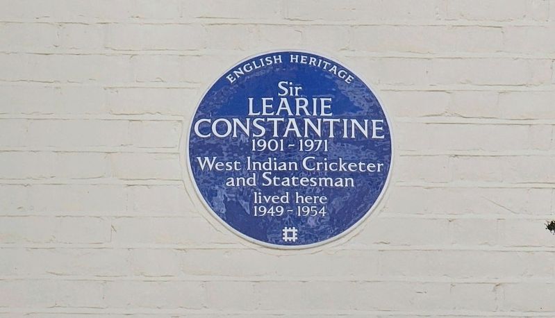 Sir Learie Constantine Marker. Click for full size. Sir Learie Constantine Marker image. Click for full size.