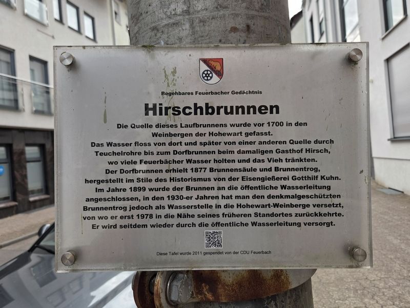 Hirschbrunnen / Stag Fountain Marker. Click for full size. Hirschbrunnen / Stag Fountain Marker image. Click for full size.