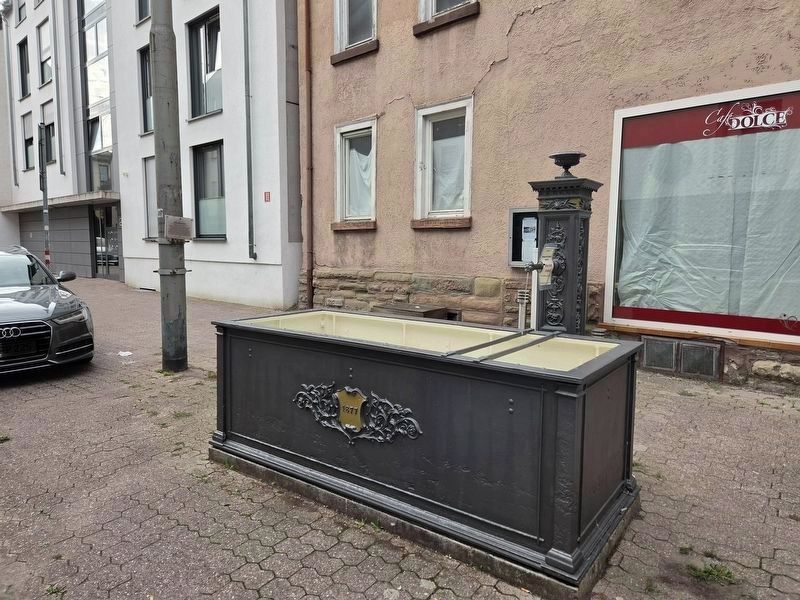 Hirschbrunnen / Stag Fountain and Marker. Click for full size. Hirschbrunnen / Stag Fountain and Marker image. Click for full size.