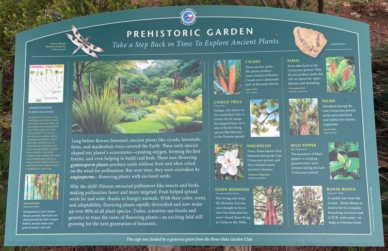 Prehistoric Garden Marker. Click for full size. Prehistoric Garden Marker image. Click for full size.